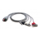 Mindray 3 Lead Mobility ECG Pinch Clip Lead Wires - 24in. -  0012-00-1514-05